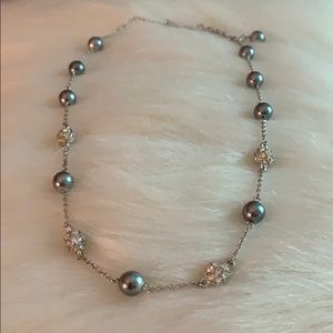 EUC Nolan Miller Silver Tone "Tinsel Town" Necklace